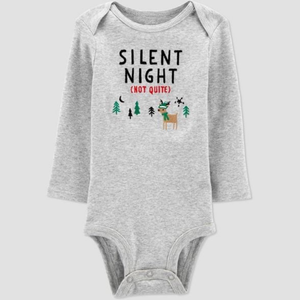 NWT Baby Christmas 'Silent Night' Bodysuit Just One You By Carter's